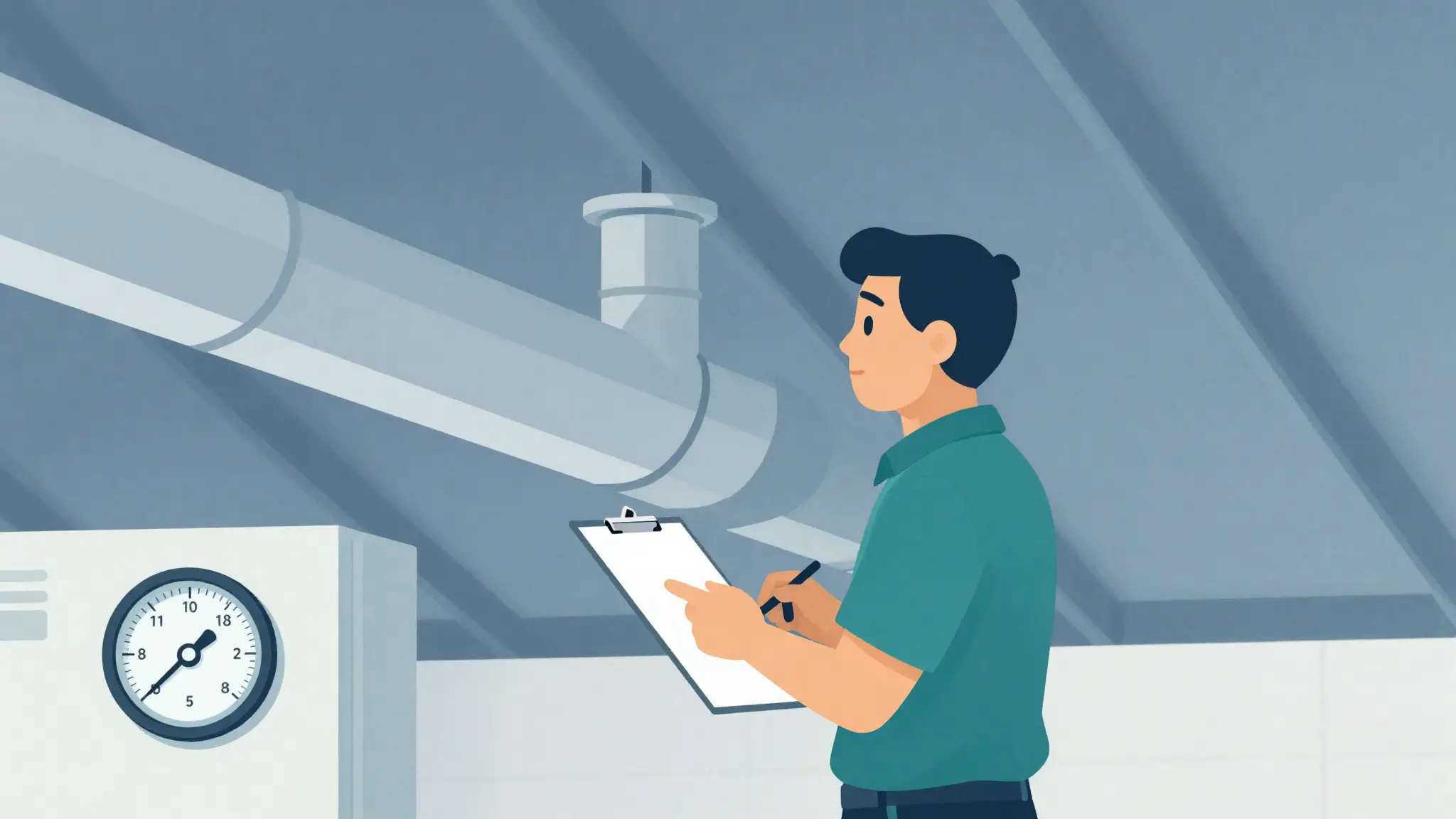 HVAC technician inspecting attic ductwork, one of the key factors that changes HVAC replacement quotes